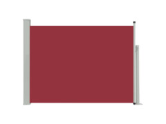 Zatahovací boční markýza/zástěna na terasu 100 x 500 cm červená
