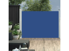 Zatahovací boční markýza/zástěna na terasu 100 x 500 cm modrá