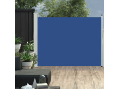 Zatahovací boční markýza/zástěna na terasu 140 x 500 cm modrá