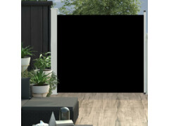 Zatahovací boční markýza/zástěna na terasu 170 x 300 cm černá