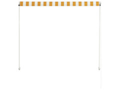 Zatahovací markýza 100 x 150 cm žluto-bílá