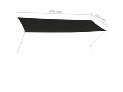 Zatahovací markýza antracitová 350 x 150 cm