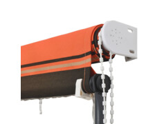 Zatahovací markýza s LED světlem 200 x 150 cm oranžovo-hnědá