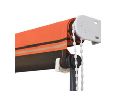 Zatahovací markýza s LED světlem 300 x 150 cm oranžovo-hnědá