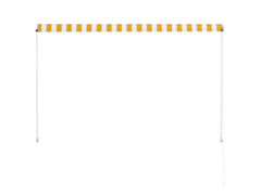 Zatahovací markýza žluto-bílá 200 x 150 cm