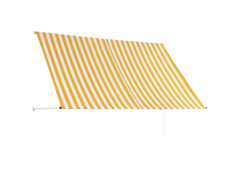 Zatahovací markýza žluto-bílá 250 x 150 cm