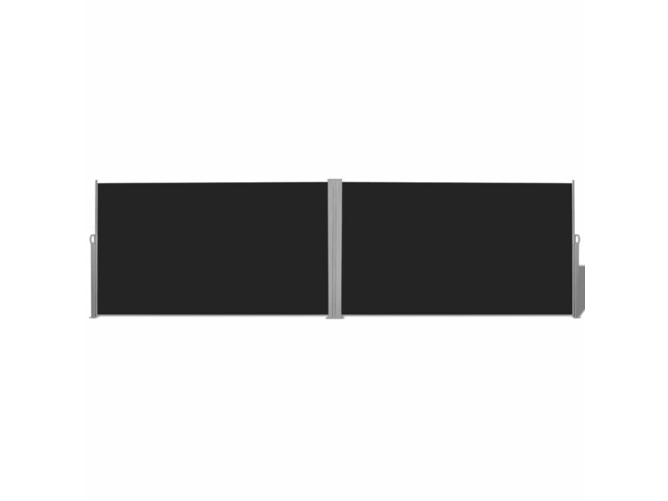 Zatahovací postranní markýza / zástěna, 180x600 cm, černá