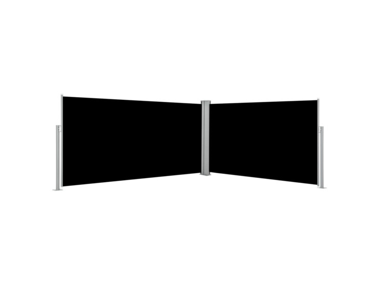 Zatahovací postranní markýza černá 160 x 600 cm
