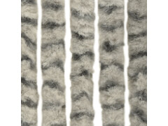 Závěs proti hmyzu bílý a tmavě šedý 100 x 220 cm Chenille