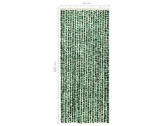 Závěs proti hmyzu zeleno-bílý 56 x 185 cm Chenille