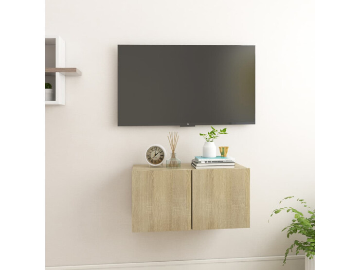 Závěsná TV skříňka dub sonoma 60 x 30 x 30 cm