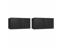 Závěsné TV skříňky 2 ks černé 60 x 30 x 30 cm