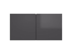 Závěsné TV skříňky 2 ks šedé s vysokým leskem 60 x 30 x 30 cm