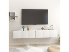 Závěsné TV skříňky 3 ks bílé 60 x 30 x 30 cm