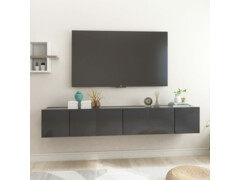 Závěsné TV skříňky 3 ks šedé 60 x 30 x 30 cm