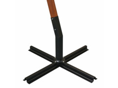 Závěsný slunečník s dřevěnou tyčí, 350 cm, bílá