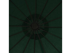 Závěsný slunečník zelený 3 m hliníková tyč