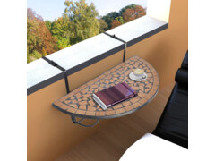 Závěsný stolek na balkon terracotta mozaika