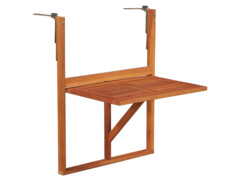 Závěsný stůl na balkon 64,5 x 44 x 80 cm masivní akáciové dřevo