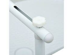 Závěsný stůl na balkon bílý 60x64x83,5 cm plast ratanový vzhled