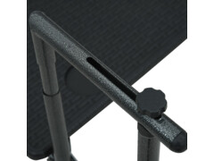 Závěsný stůl na balkon černý 60x64x83,5 cm plast imitace ratanu