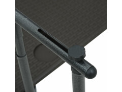 Závěsný stůl na balkon hnědý 60x64x83,5 cm plast imitace ratanu