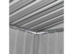 Zelená kovová zahradní kůlna, šikmá střecha, podlahový rám, 2,35 m3