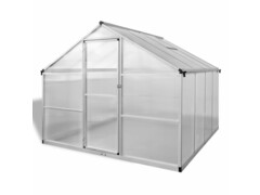 Zpevněný hliníkový skleník se základním rámem 6,05 m²