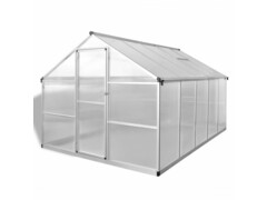 Zpevněný hliníkový skleník se základním rámem 7,55 m²