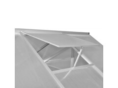 Zpevněný hliníkový skleník se základním rámem 7,55 m²
