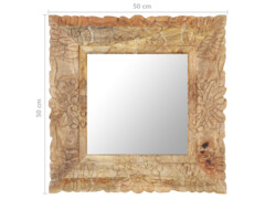 Zrcadlo 50 x 50 cm masivní mangovníkové dřevo