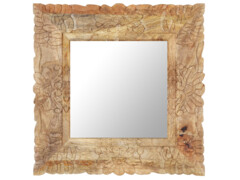 Zrcadlo 50 x 50 cm masivní mangovníkové dřevo