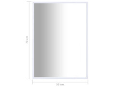 Zrcadlo bílé 70 x 50 cm