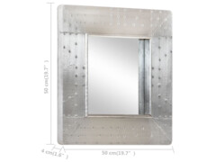 Zrcadlo s kovovým rámem Aviator 50 x 50 cm kov
