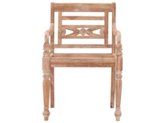 Židle Batavia 2 ks s běleným povrchem masivní teakové dřevo
