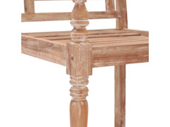 Židle Batavia 2 ks s běleným povrchem masivní teakové dřevo