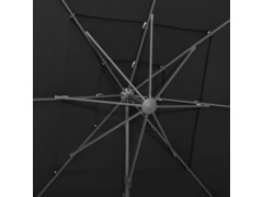 4stupňový slunečník s hliníkovou tyčí černý 250 x 250 cm