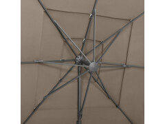 4stupňový slunečník s hliníkovou tyčí taupe 250 x 250 cm