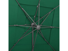 4stupňový slunečník s hliníkovou tyčí zelený 250 x 250 cm