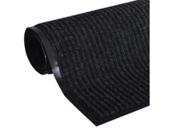 Černá PVC rohožka 120 x 180 cm 
