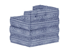  Modulární pouf indigo textil