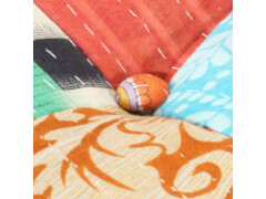  Pouf 60 x 70 x 36 cm patchwork textil