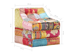  Modulární pouf patchwork textil