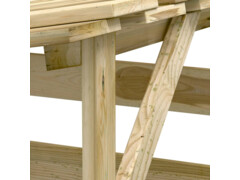  Pergola se střechou 100 x 90 x 100 cm impregnované borové dřevo