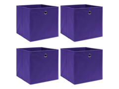 325211  Storage Boxes 4 pcs Non-woven Fabric 28x28x28 cm Purple