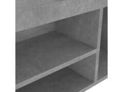  Botník s poduškou betonově šedý 104 x 30 x 49 cm dřevotříska