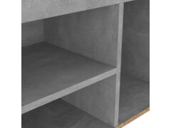  Lavice s botníkem poduška betonově šedá 80x30x47 cm dřevotříska