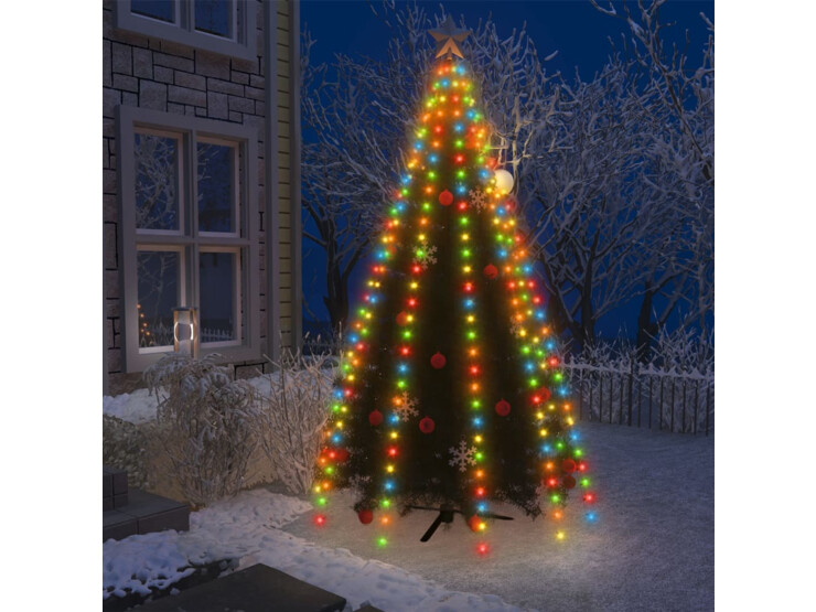  Světelná síť na vánoční stromek s 250 LED barevná 250 cm