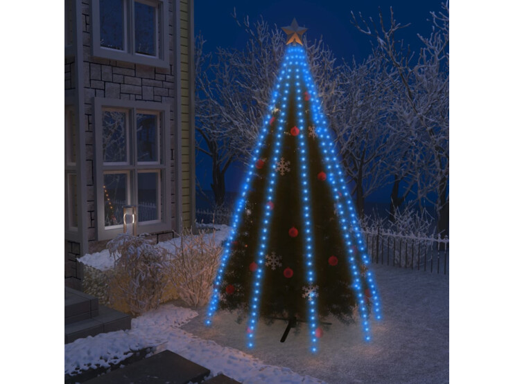  Světelná síť na vánoční stromek se 400 LED modrá 400 cm