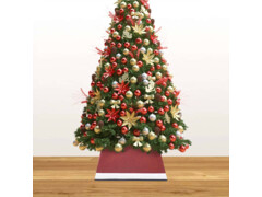  Podložka pod vánoční stromek červená a bílá  48 x 48 x 25 cm